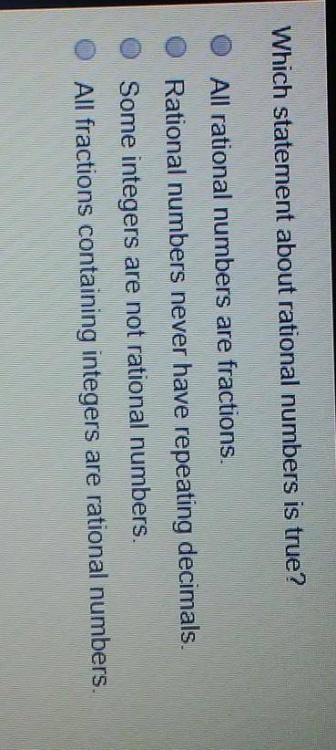 Which statement about rational numbers is true?