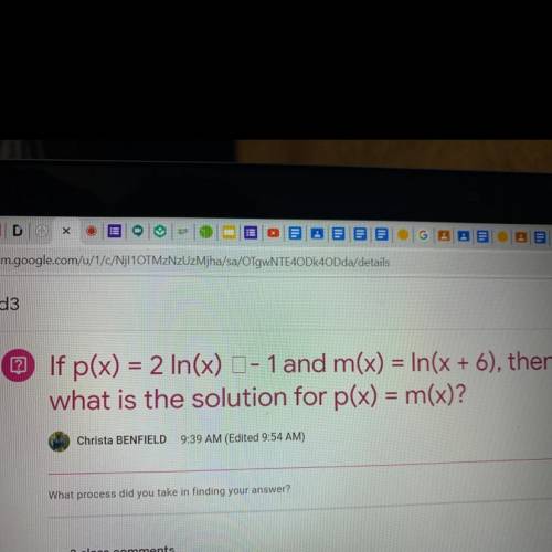 What is the solution for p(x)=m(x)