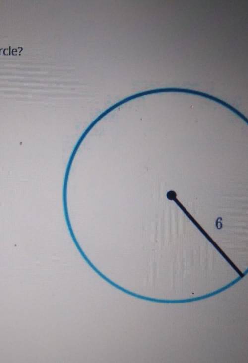 What is the diameter of the following circle?