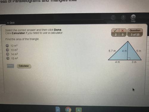 Find the area of the triangle Please help