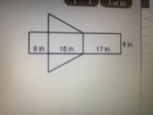 Use the net to find the surface area of the prism