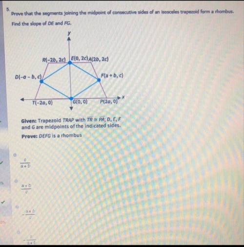 Prove that the segments joining the midpoint of consecutive sides of an isosceles trapezoid form a r