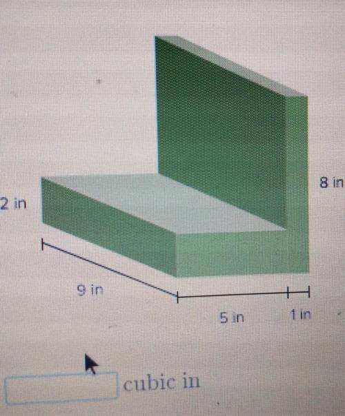 The figure is made of 2 rectangular prisms. what is the volume of this figure?