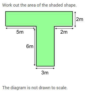 Work out the area of the shaded shape. Plss helpx