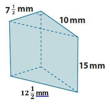 Find the surface area of this prism and the units.