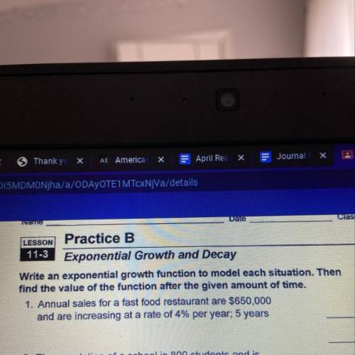How do you write a exponential growth function