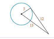 I need to determine whether a tangent is shown in the diagram.  Yes No
