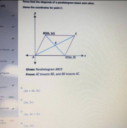 PLEASE HELP????  I’ve failed this too many times  Prove that the diagonals of a parallelogram bisect