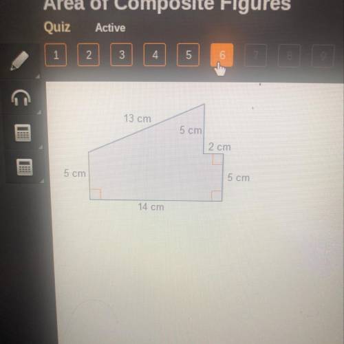 What is the area of the composite figure? A. 70 cm2 B. 100 cm2 C. 105 cm2 D. 130 cm2