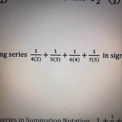 Rewrite the following series in sigma notation