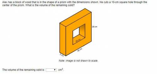 Alex has a block of wood that is in the shape of a prism with the dimensions shown. He cuts a 10-cm