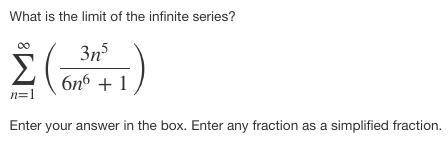 What is the limit of the infinite series?
