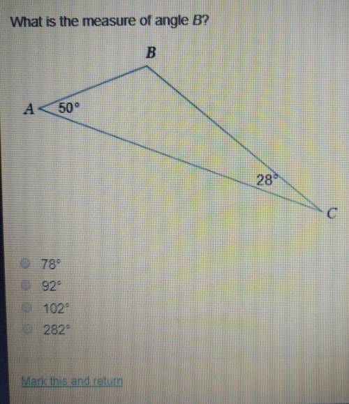 What is the measure of angle B? PLEASE HELP