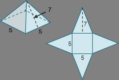 What is the surface area of the pyramid? units²