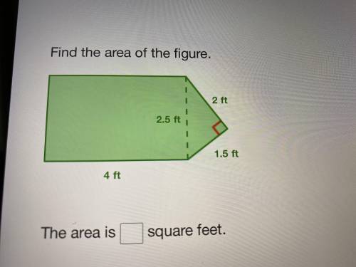 Find the area of the figure.