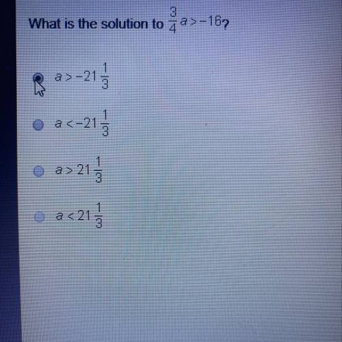 What is the solution to 3/4a>-182