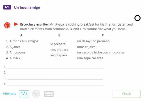 Has anyone done this? Its just asking for proper grammar.Mr. Ayaca is cooking breakfast for his frie