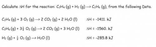 Calculate the heat of reaction for the following reaction, given the accompanying heats of reaction.