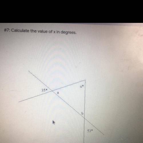 What’s the value of x in degrees