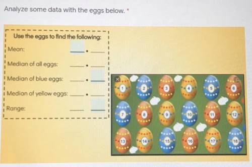 (The eggs are numbered 1-18) What numbers go in the 3 blue spaces?