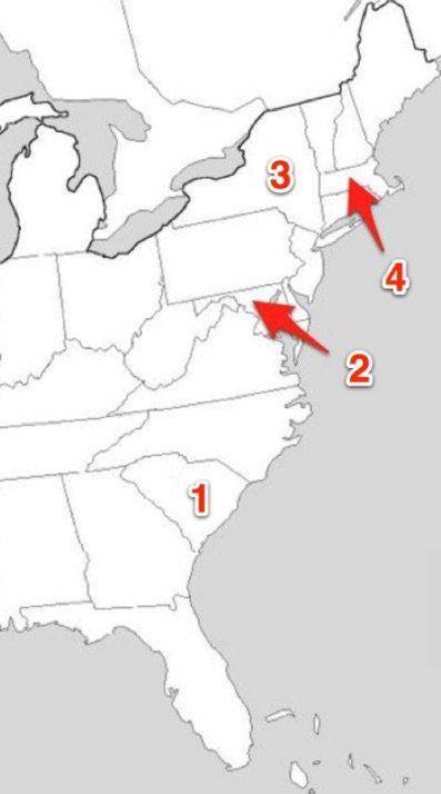 President Franklin D. Roosevelt was born in 1882 in New York. Which number on the map represents the