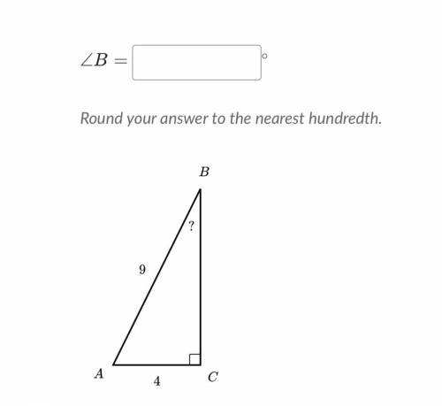 What does angle B equal?