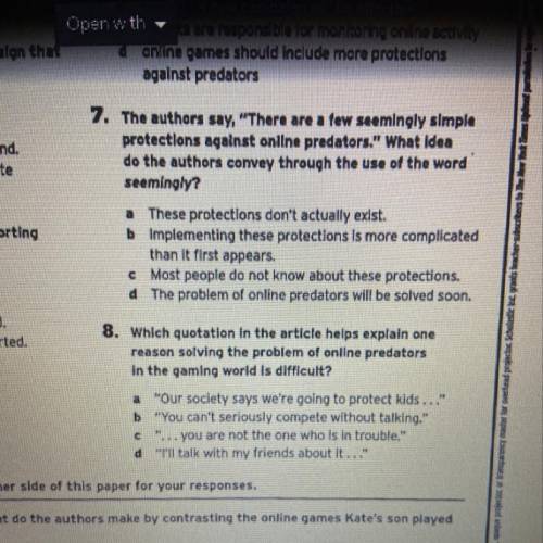 CAN YALL HELP ME WITH THESE QUESTIONS??? THEY ARE FROM THE UPFRONT MAGAZINE GAMERS BEWARE......