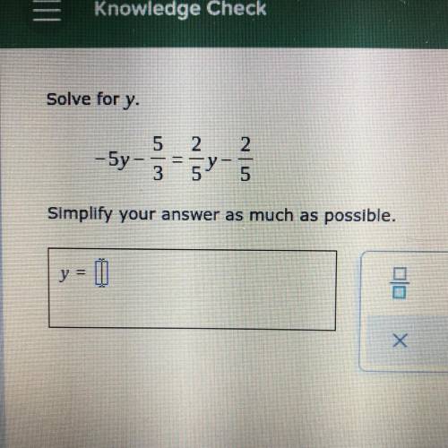 Help solve for y please (-: