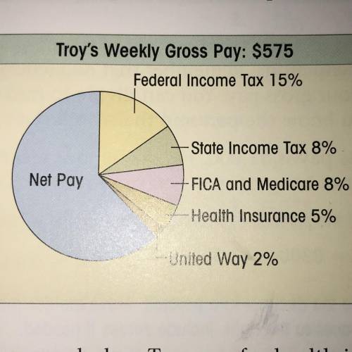 How much does Troy pay for health insurance each week?