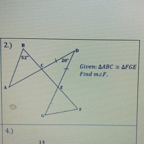 Given ABC = FGE find m