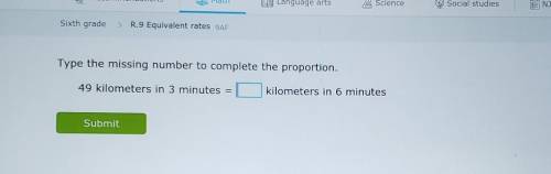 49 kilometers in 3 minutes =kilometers in 6 minutes