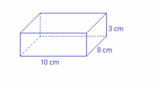 What is the volume of the right rectangular prism? A prism has a length of 10 centimeters, height of