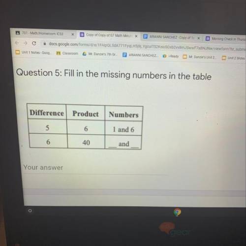 I need help finding the missing numbers