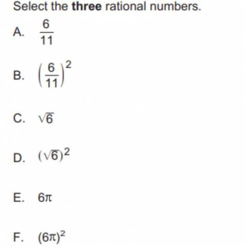 What are the three rational numbers?
