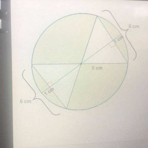 What is the area of the shaded region? (2511 – 48) cm? (2511 - 30) cm (2511 – 24) cm (2511 – 12) cm