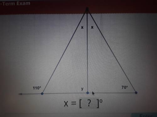 Help me please what does x equal