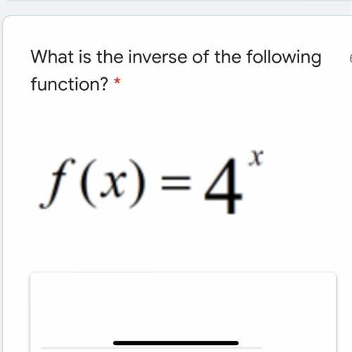 What is the inverse of the function?