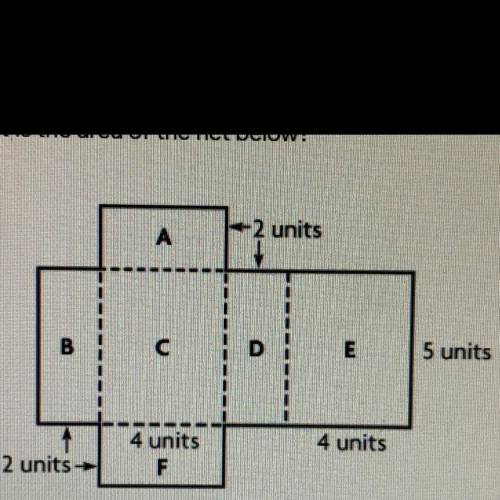 What is the area of the net below?