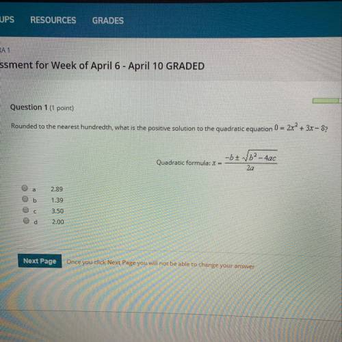 Rounded to the nearest hundredth, what is the positive solution to the quadratic equation