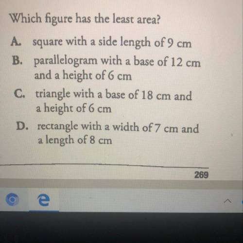 Which figure has the least area?
