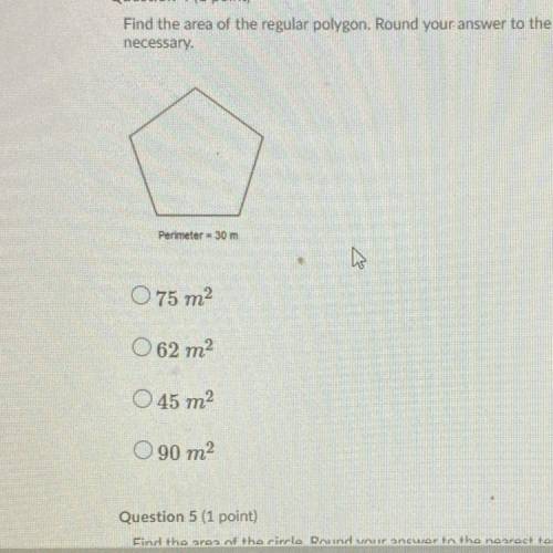 Find the area of regular polygon