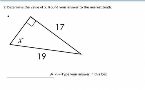 WORTH 25 PTS IF AWNSERED CORRECTLY!!hint: when you look at the triangle 17 is the opposite, the side