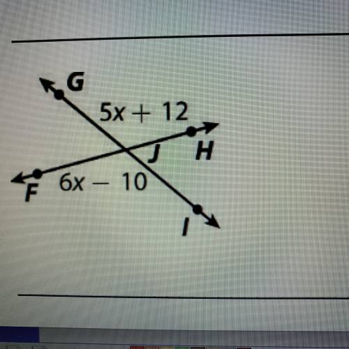 Using the diagram right below, Solve for x