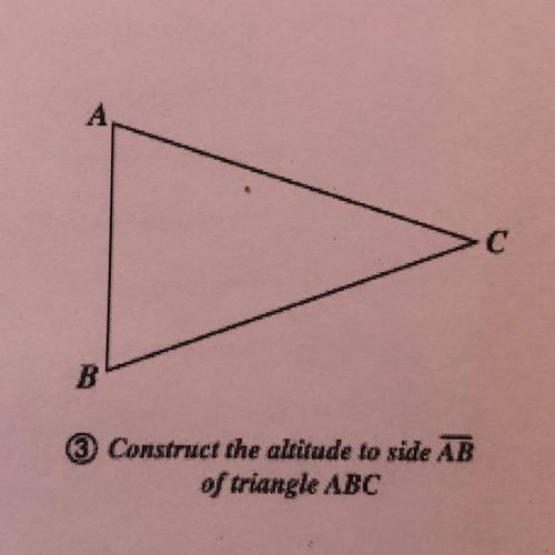 Construct the altitude to side AB of triangle ABC
