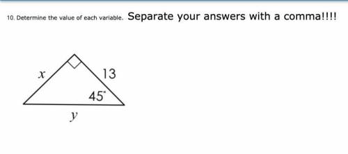 PLZZZ HELP! 15 PTS! solve for each variablethank you in advance :)