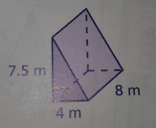 Find the volume of the prism: