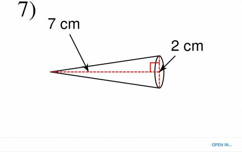 HELP HELP PLZZZ Its to find the volume of a cone plz show step by step