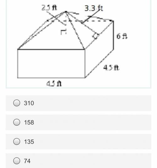 Fin the surface area of the figure to the nearest whole number.