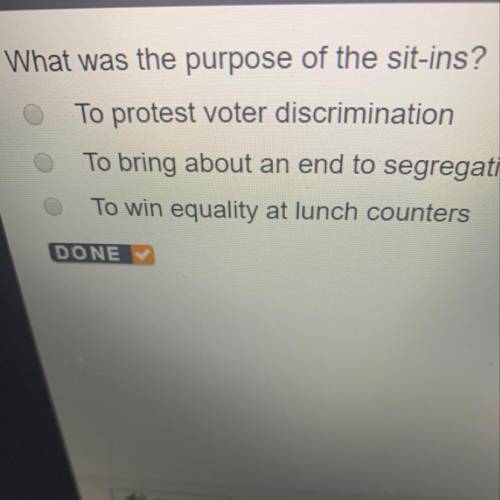 What was the purpose of the sit-ins?