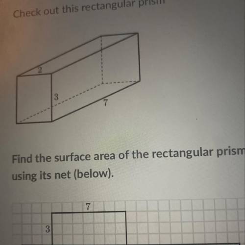 Find the surface area of the rectangular prism please helpppppp